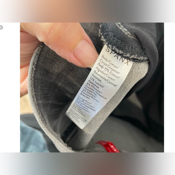 Spanx High Rise Pull On Jeggings Distressed Gray Size Small - Picture 2 of 4